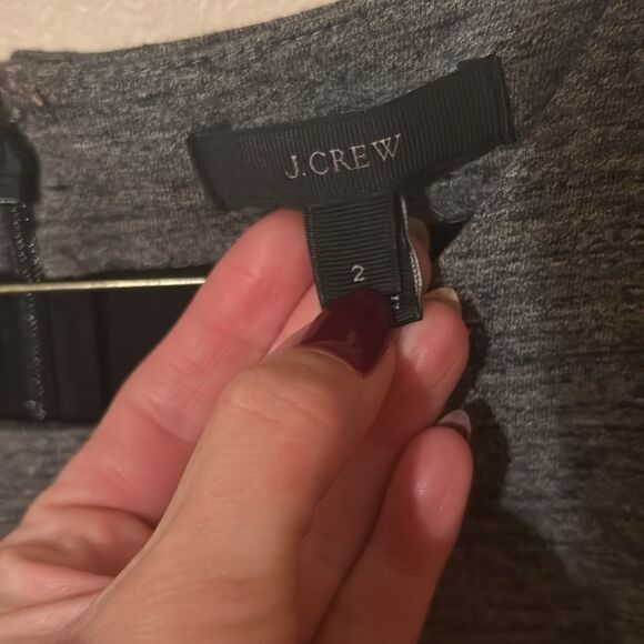 J Crew Wool blend color block classic shift dress office sz 2 - Picture 3 of 5